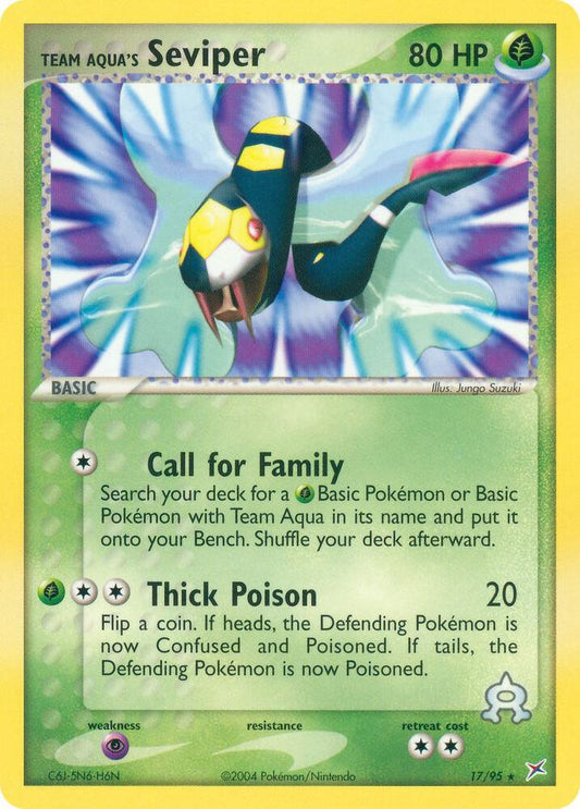 Team Aqua's Seviper 17/95 (Team Magma vs Team Aqua)  - Reverse Holofoil