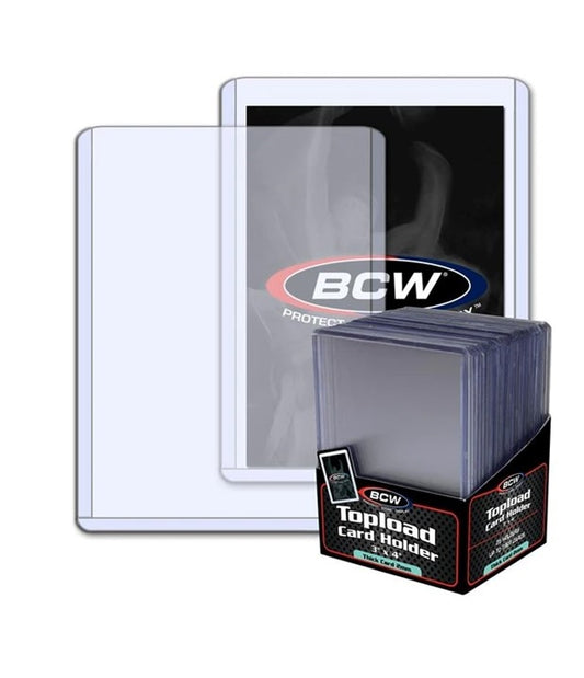 BCW 3"x4" Thick Card 79pt Toploader Holder (25pkt)