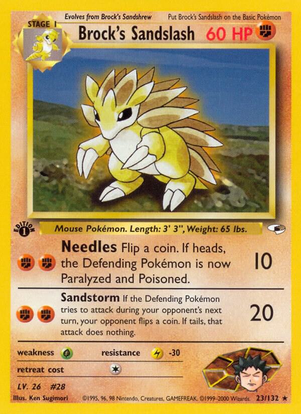 Brock's Sandslash 023/132 (Gym Heroes)  - 1st Edition