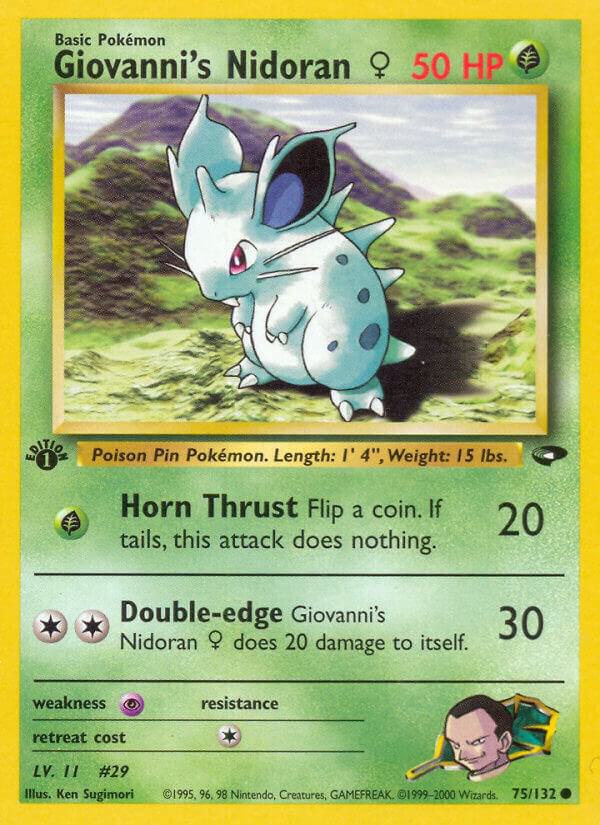 Giovanni's Nidoran F 075/132 (Gym Challenge)  - 1st Edition