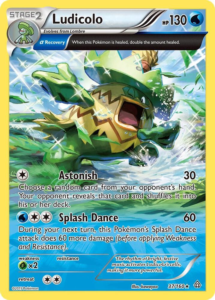 Ludicolo 37/160 (XY - Primal Clash)  - Reverse Holofoil