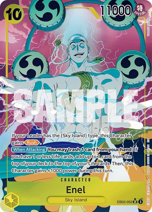 Enel EB02-052 (Extra Booster: Anime 25th Collection)  - Alternate Art Foil