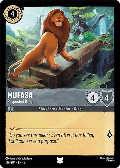 Mufasa, Respected King 196/204 (Archazia's Island)  - Cold Foil