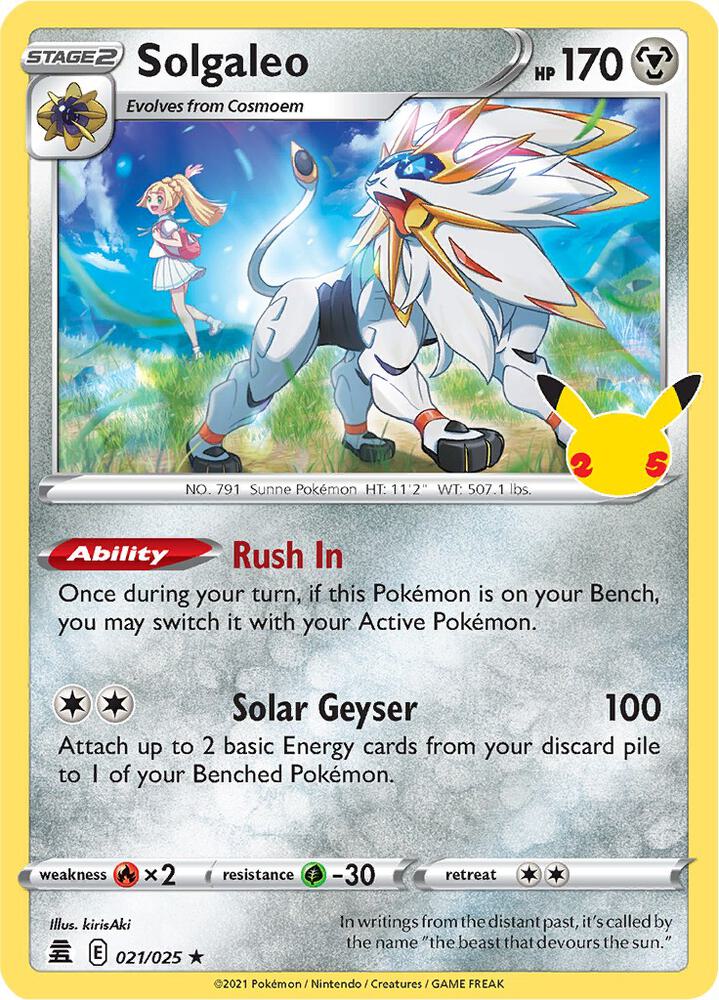 Solgaleo 021/025 (Celebrations)  - Holofoil