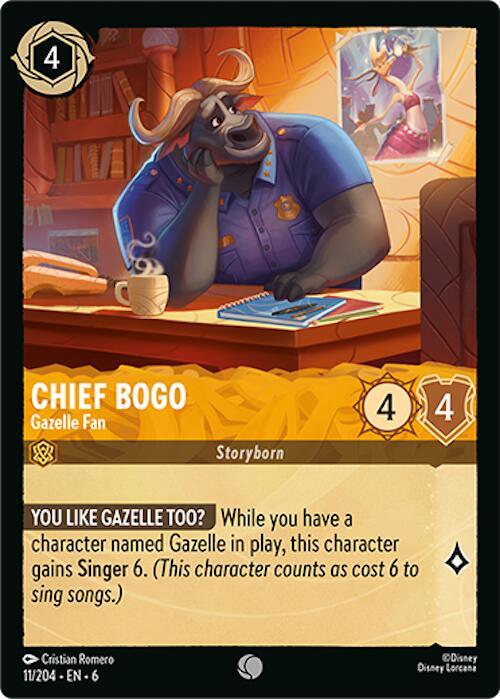 Chief Bogo, Gazelle Fan 11/204 (Azurite Sea)  - Cold Foil