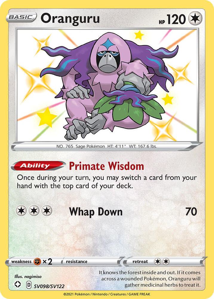 Oranguru SV098/SV122 (Shining Fates: Shiny Vault)  - Holofoil