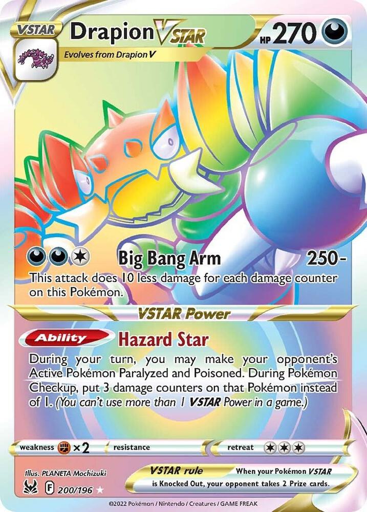 Drapion VSTAR Secret 200/196 (SWSH11: Lost Origin)  - Holofoil