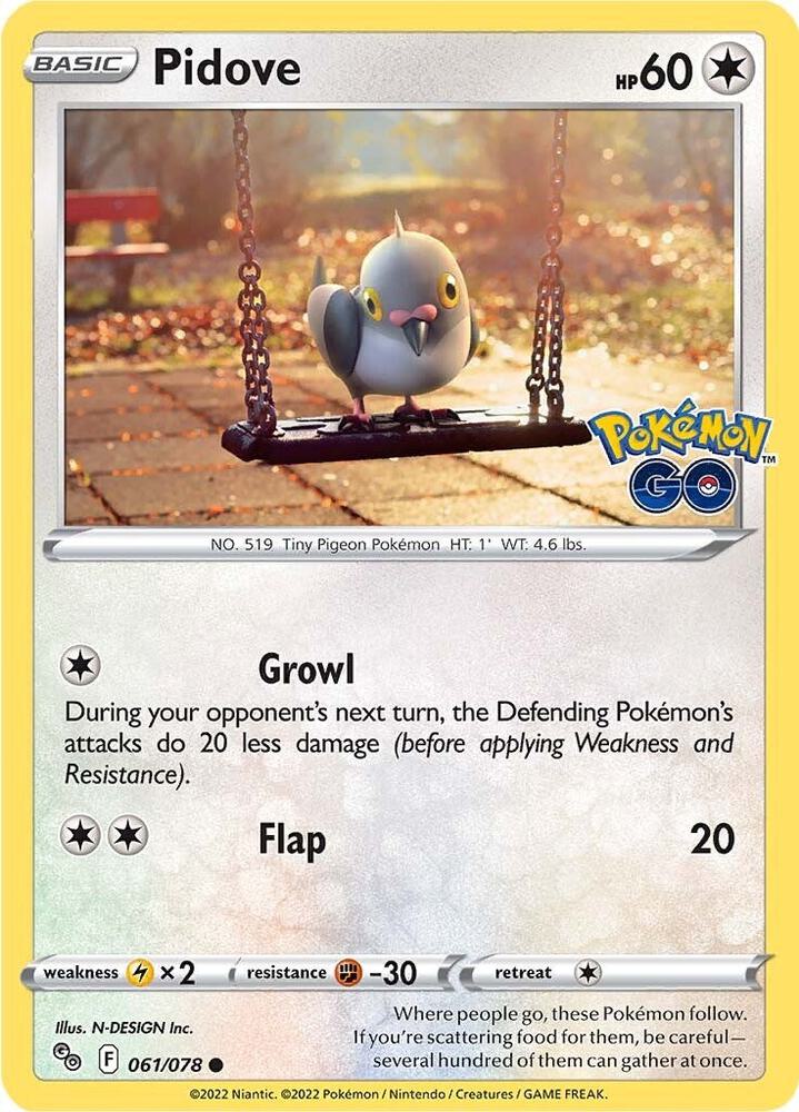 Pidove 061/078 (Pokemon GO) 