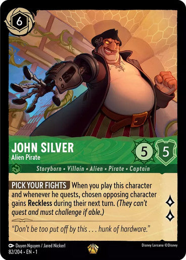 82/204 John Silver - Alien Pirate - Disney Lorcana First Chapter