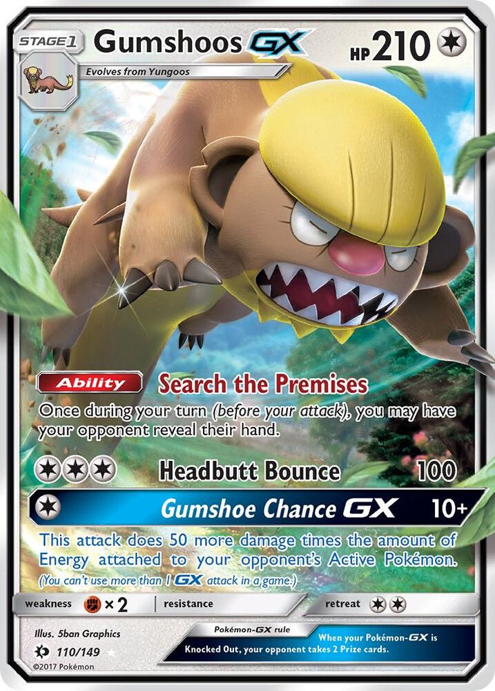 Gumshoos GX 110/149 (SM Base Set)  - Holofoil