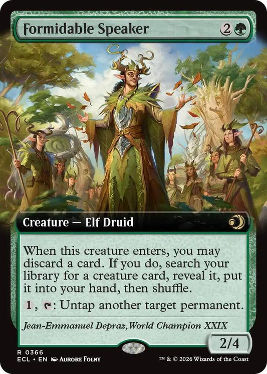 Formidable Speaker  366/273 (Lorwyn Eclipsed)  - Extended Art Foil