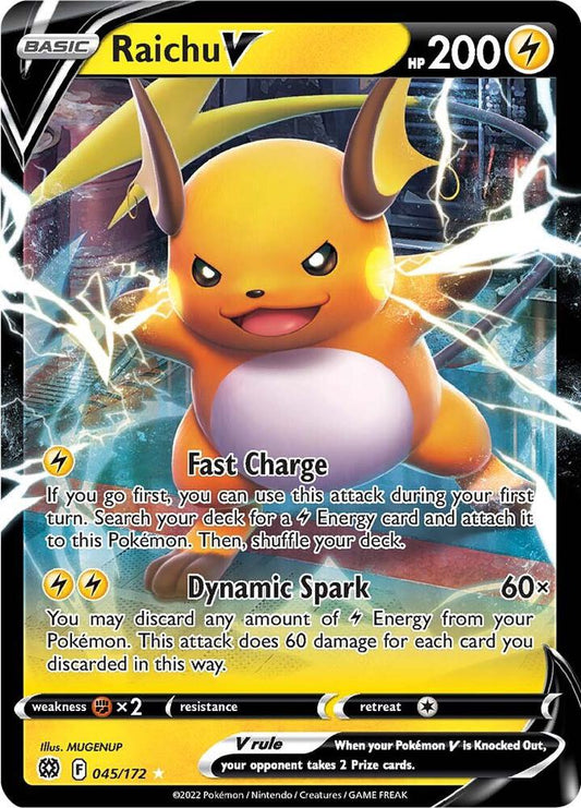 Raichu V 045/172 (SWSH09: Brilliant Stars)  - Holofoil