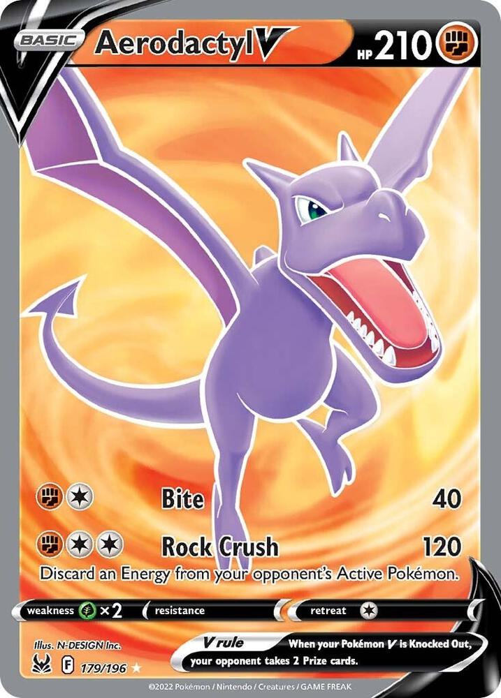Aerodactyl V 179/196 (SWSH11: Lost Origin)  - Holofoil