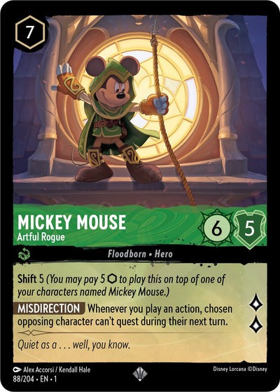 88/204 Mickey Mouse - Artful Rogue - Disney Lorcana First Chapter