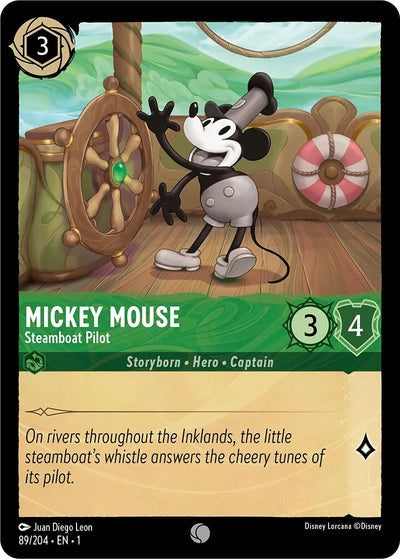 89/204 Mickey Mouse - Steamboat Pilot - Disney Lorcana First Chapter