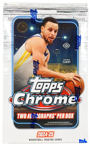2024/25 Topps Chrome NBA Basketball Hobby Box  - 2 Autographs