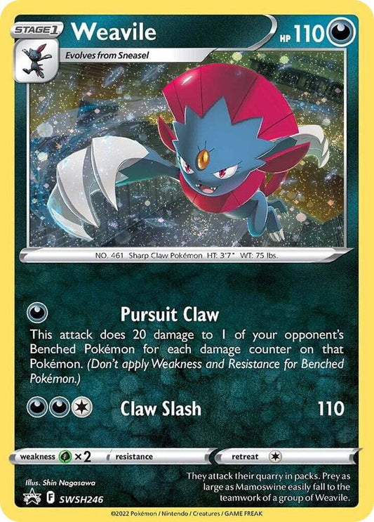 Weavile SWSH246 (SWSH: Sword & Shield Promo Cards)  - Cosmo Holofoil