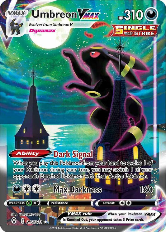 Umbreon VMAX Secret 215/203 (SWSH07: Evolving Skies)  - Holofoil
