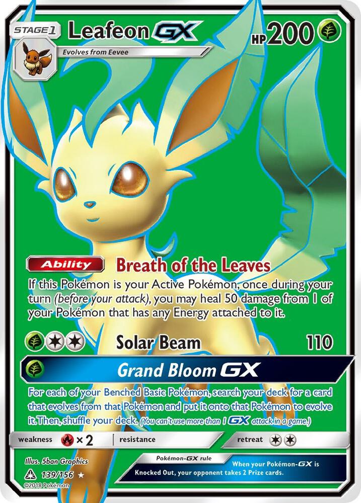 Leafeon GX 139/156 (SM - Ultra Prism)  - Holofoil