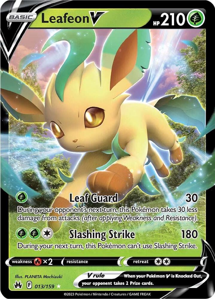 Leafeon V 013/159 (Crown Zenith)  - Holofoil