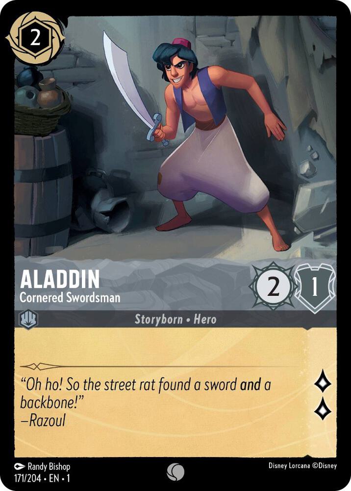Aladdin, Cornered Swordsman 171/204 (The First Chapter)  - Cold Foil