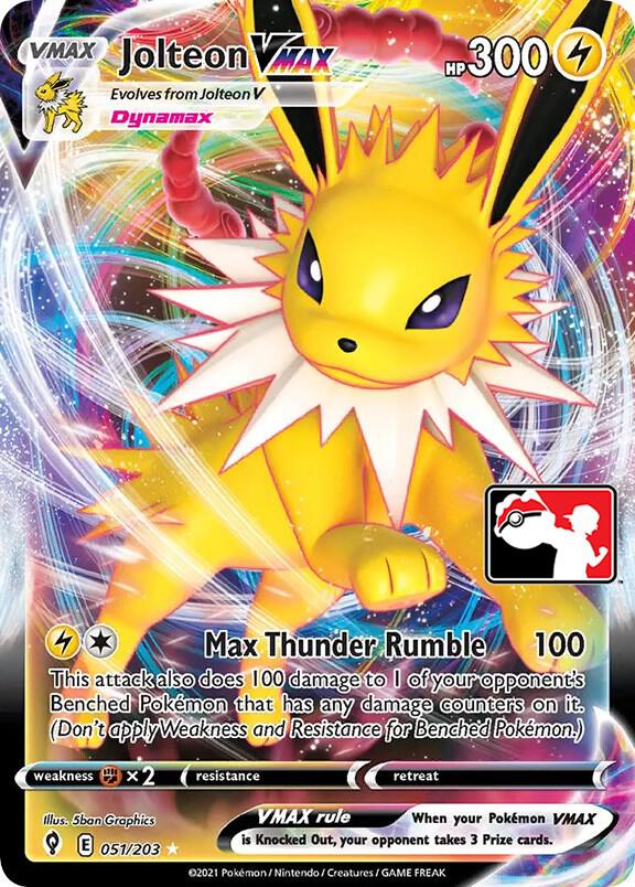 Jolteon VMAX Series 1/2 051/203 (Prize Pack Series Cards)  - Holofoil