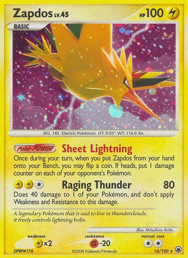 Zapdos 14/100 (Majestic Dawn)  - Holofoil