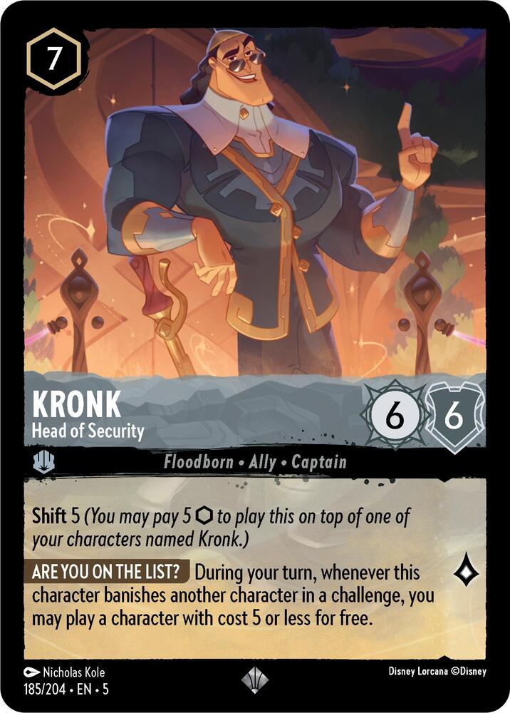 Kronk, Head of Security 185/204 (Shimmering Skies)  - Cold Foil