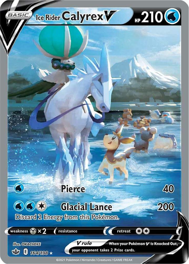 Ice Rider Calyrex V 164/198 (SWSH06: Chilling Reign)  - Holofoil