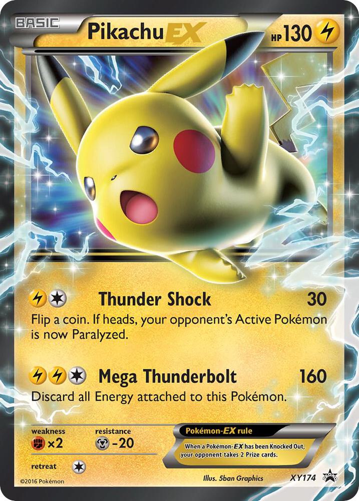 Pikachu EX XY174 XY174 (Jumbo Cards)  - Holofoil