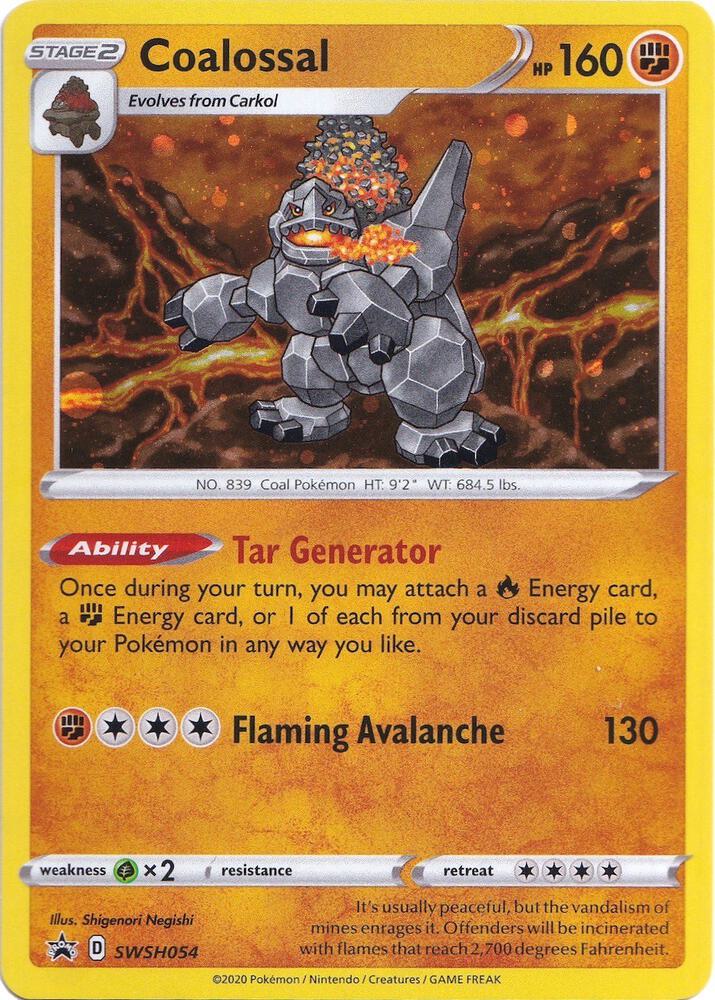 Coalossal SWSH054 (SWSH: Sword & Shield Promo Cards)  - Holofoil