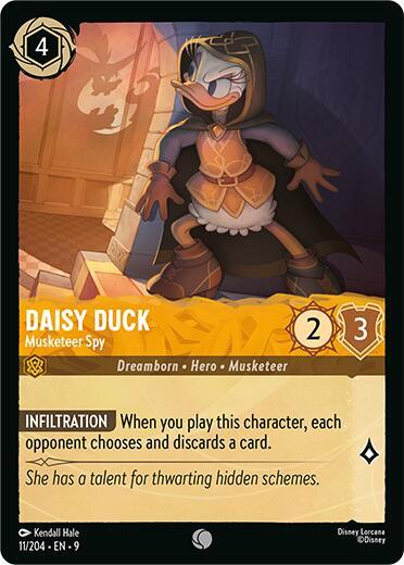 Daisy Duck, Musketeer Spy 11/204 (Fabled)  - Cold Foil