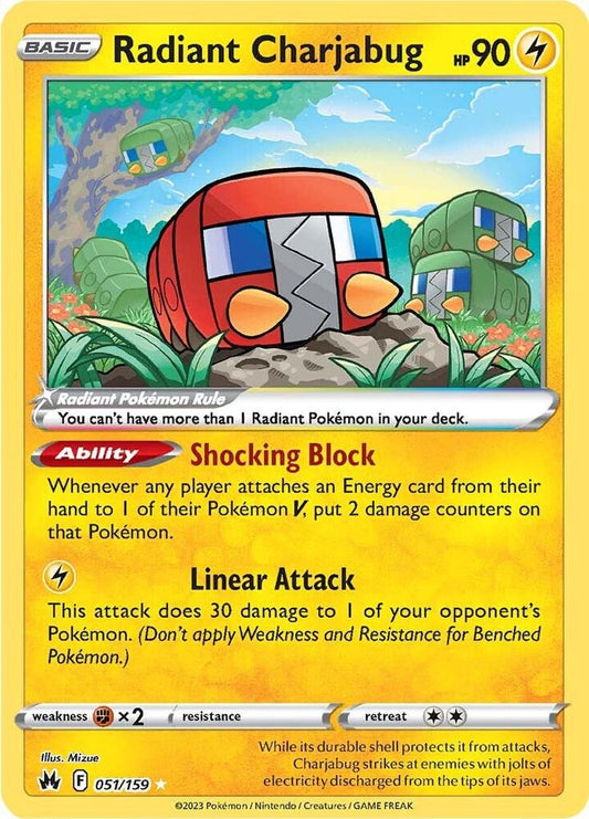 Radiant Charjabug 051/159 (Crown Zenith)  - Holofoil