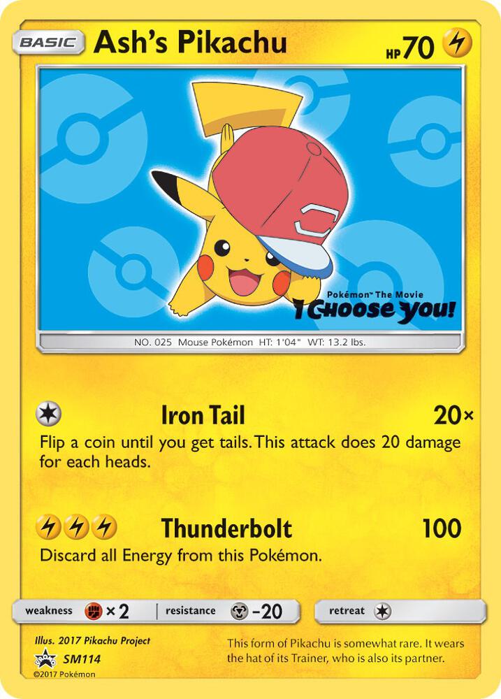 Ash's Pikachu SM114 (SM Promos) 