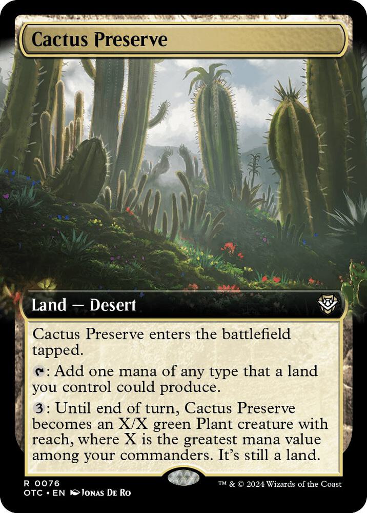 Cactus Preserve 76/342 (Commander: Outlaws of Thunder Junction)  - Extended Art