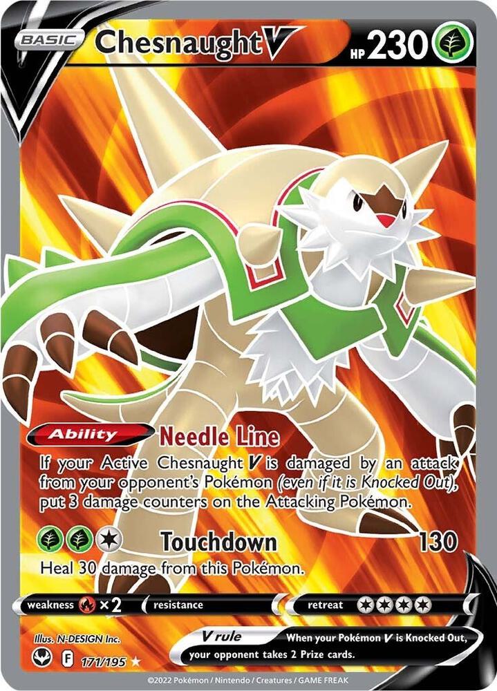 Chesnaught V 171/195 (SWSH12: Silver Tempest)  - Holofoil