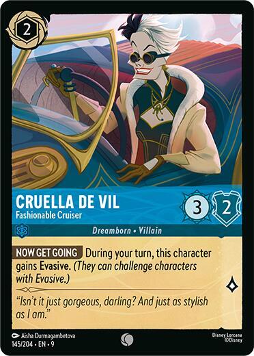 Cruella De Vil, Fashionable Cruiser 145/204 (Fabled) 