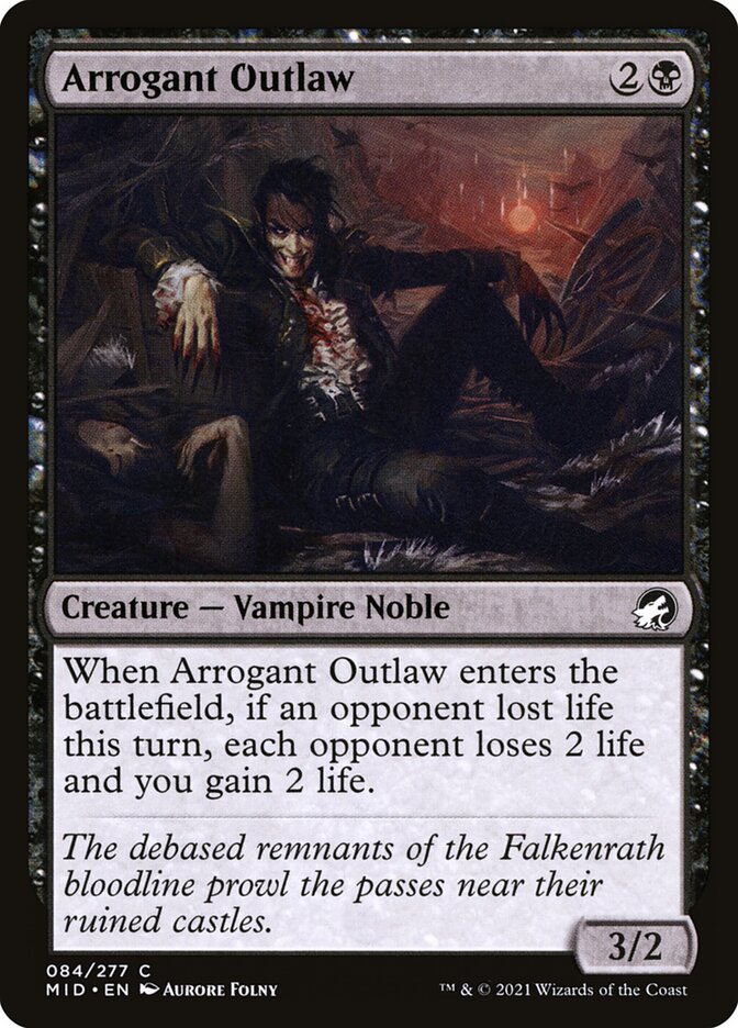 Arrogant Outlaw 84/277 (Innistrad: Midnight Hunt)  - Foil