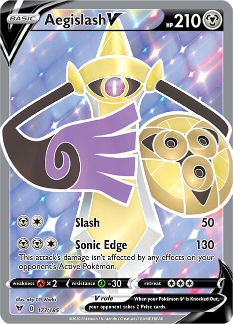 Aegislash V 177/185 (SWSH04: Vivid Voltage)  - Holofoil