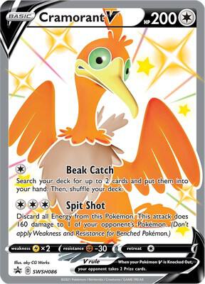 Cramorant V SWSH086 (SWSH: Sword & Shield Promo Cards)  - Holofoil