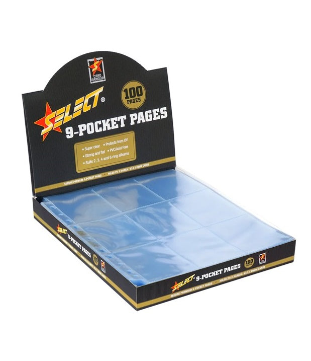 Select Card Armour 9 Pocket Pages (100) Sealed Box