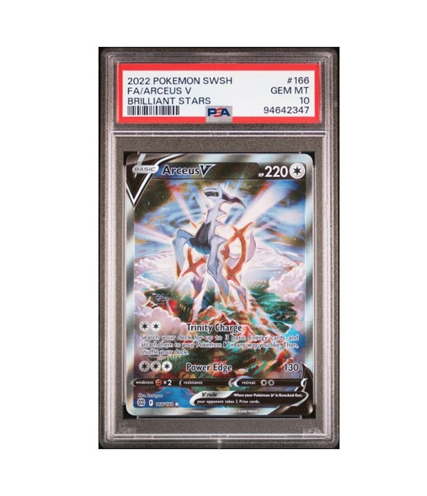 PSA 10 - ARCEUS V #166/172 FULL ART - 2022 POKEMON SWSH BRILLIANT STARS GRADED CARD