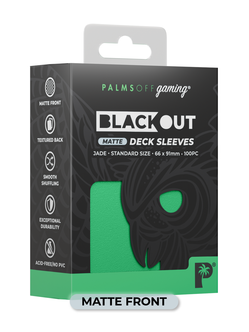 BLACKOUT STANDARD GAMING DECK SLEEVES - MATTE - 100PC - ASSORTED COLOURS - PALMS OFF GAMING