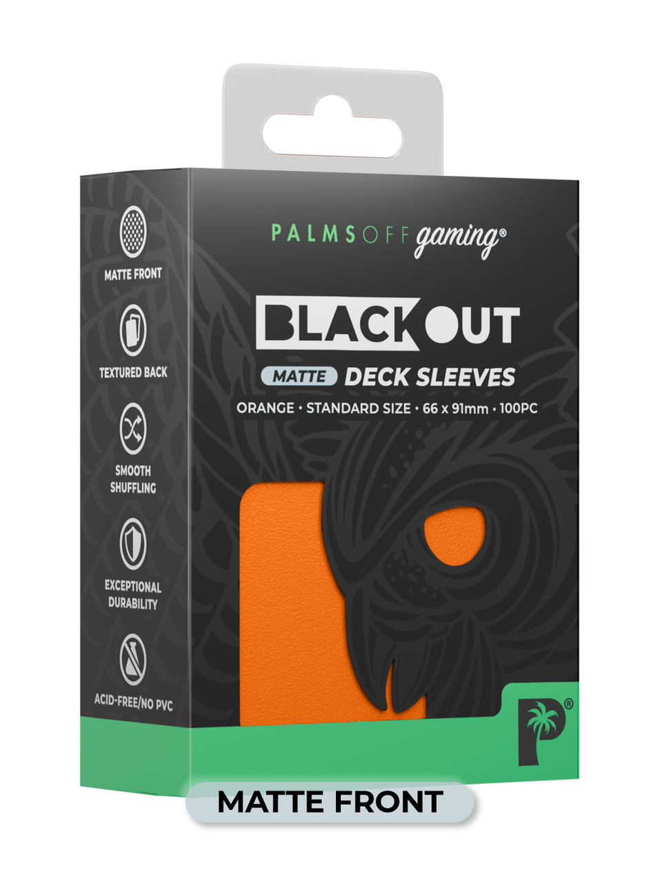 BLACKOUT STANDARD GAMING DECK SLEEVES - MATTE - 100PC - ASSORTED COLOURS - PALMS OFF GAMING