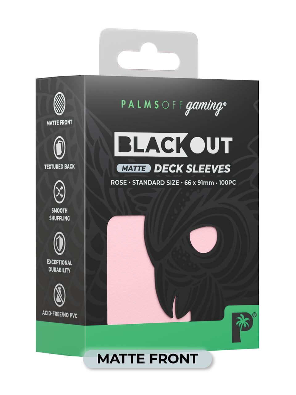 BLACKOUT STANDARD GAMING DECK SLEEVES - MATTE - 100PC - ASSORTED COLOURS - PALMS OFF GAMING
