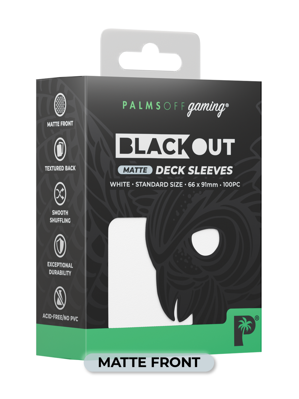 BLACKOUT STANDARD GAMING DECK SLEEVES - MATTE - 100PC - ASSORTED COLOURS - PALMS OFF GAMING