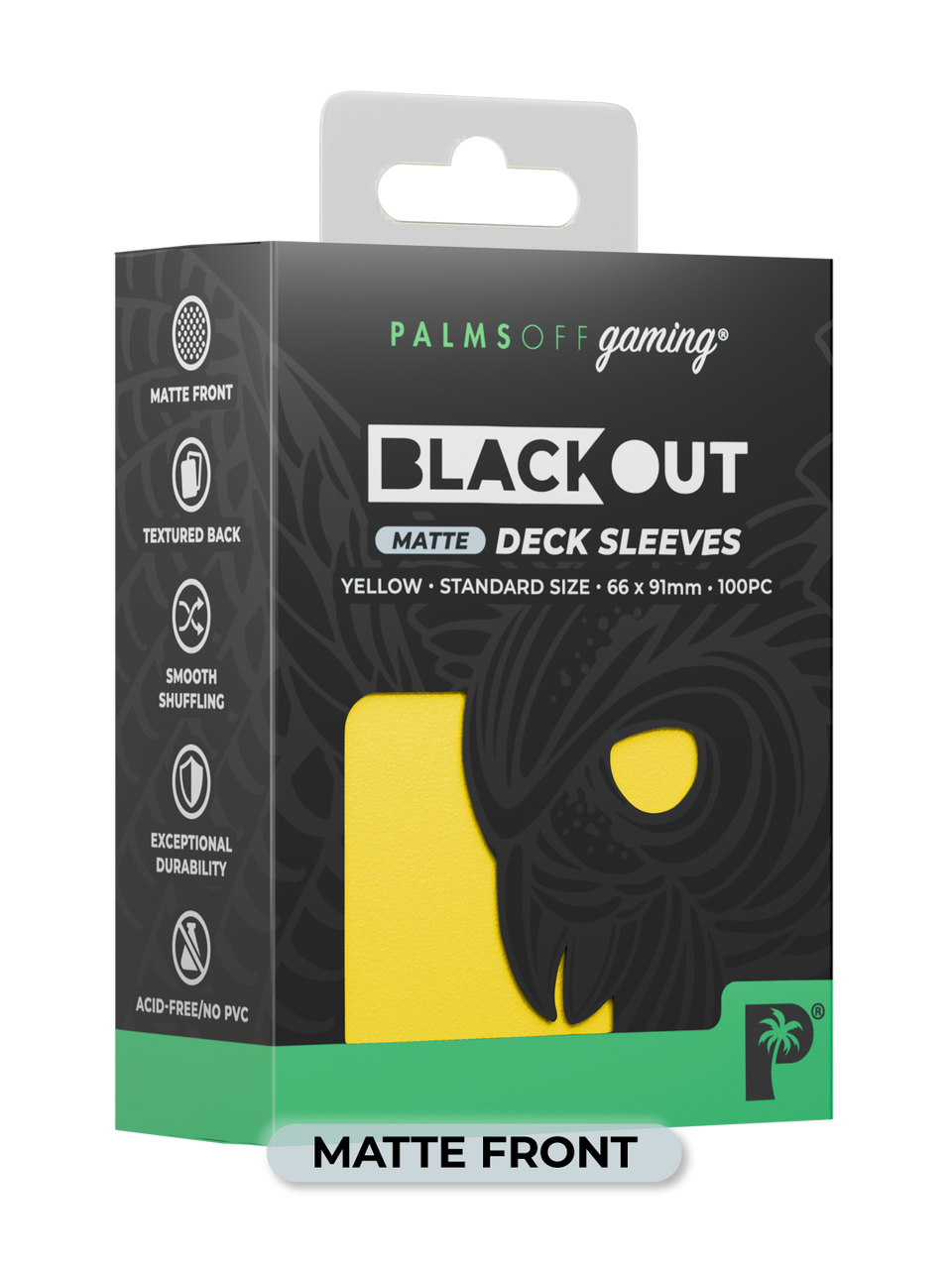 BLACKOUT STANDARD GAMING DECK SLEEVES - MATTE - 100PC - ASSORTED COLOURS - PALMS OFF GAMING