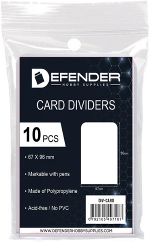 DEFENDER TRADING CARD DIVIDERS