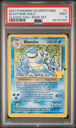 PSA 9 - #2 POKEMON BLASTOISE - 2021 POKEMON CELEBRATIONS - HOLO