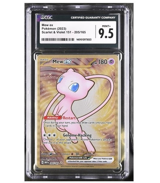 CGC 9.5 - 2023 POKEMON MEW EX #205/165 - GOLD METAL - SCARLET & VIOLET 151 GRADED CARD